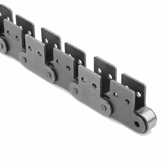 Transmission Indrustrial Metal Forged Steel Offset Link Roller Chain for Bottle Conveyor or Palm Oil Industry with Attachments